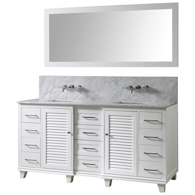Bathroom Mirrors Direct Vanity Carrara White Marble nomial 3/ White 72BD16P-WWC-WM-M 850006000000 Metal Aluminum Steel Ironmirro white 
