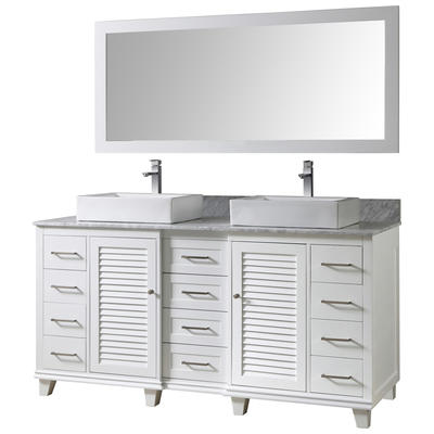 Bathroom Mirrors Direct Vanity Carrara White Marble nomial 3/ White 72BD16-WAWC-M 850006000000 Metal Aluminum Steel Ironmirro white 