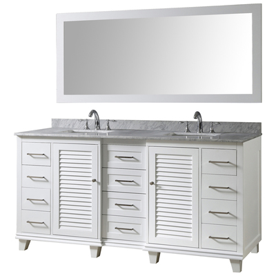Bathroom Mirrors Direct Vanity Carrara White Marble nomial 3/ White 72BD16-WWC-M 850006000000 Metal Aluminum Steel Ironmirro white 
