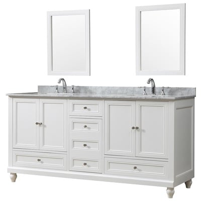 Bathroom Mirrors Direct Vanity Carrara White Marble nomial 3/ White 72D9-WWC-2M 854467000000 mirror Wood MDF Plywood Parawo white 