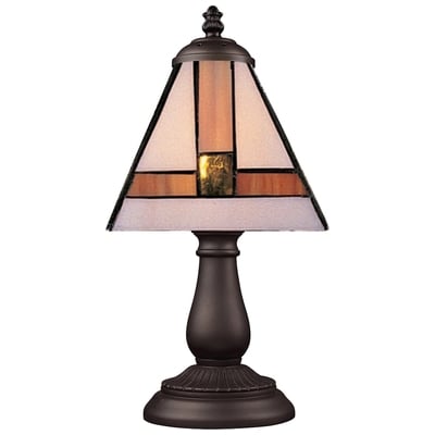 Table Lamps ELK Lighting Mix-N-Match Glass Metal Tiffany Bronze Indoor Lighting 080-TB-01 830335015734 Table Lamp TABLE Traditional Blown Glass Crystal Cement L Complete Vanity Sets 