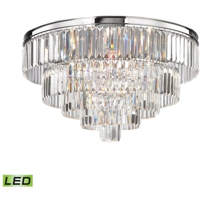Chandelier ELK Lighting Palacial Crystal Metal Polished Chrome Indoor Lighting 15216/6-LED 748119105819 Chandelier 5 to 8 Light 5-light 5 light 5 Complete Vanity Sets 