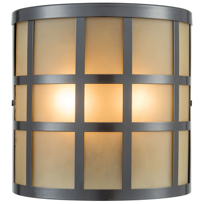 Wall Sconces ELK Lighting Hooper Glass Metal Oil Rubbed Bronze 46330/2 748119126463 Sconce Contemporary Modern / Contempo Lighting Outdoor 
