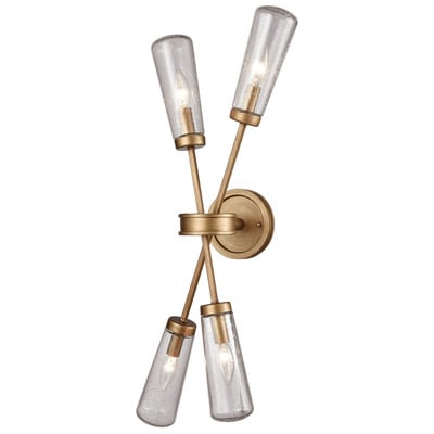 Wall Sconces ELK Lighting Xenia Glass Metal Matte Gold 66980/4 748119128214 Sconce Gold Contemporary Modern / Contempo Lighting 