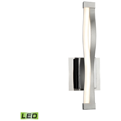 Wall Sconces ELK Lighting Twist Glass Metal Aluminum Chrome WSL1351-10-98 060646072991 Sconce Whitesnow Contemporary Modern / Contempo Lighting 