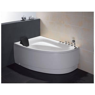 Whirlpool Bathtubs Eago Bathroom Acrylic White White Corner AM161-R 811413022707 Whirlpool Tub Whitesnow Luxury Modern Corner Whirlpool Right Complete Vanity Sets 
