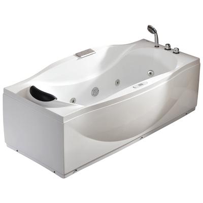 Whirlpool Bathtubs Eago Bathroom Acrylic White Free Standing AM189ETL-R 811413027412 Whirlpool Tub Whitesnow Comfort Modern Whirlpool Right 