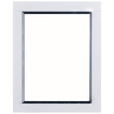 Bathroom Mirrors Eviva Aberdeen Manufactured Wood/Glass White White EVMR412-24X30-WH 730699416997 Mirrors Whitesnow Glass mirror Wood MDF Plywood Complete Vanity Sets 