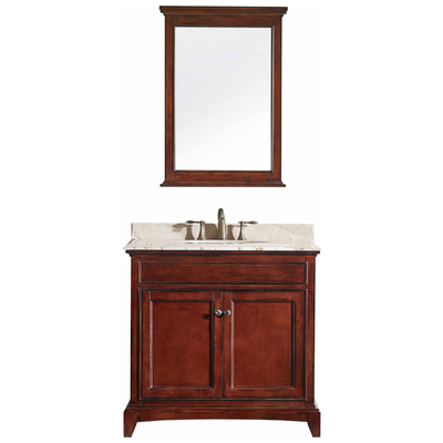 Eviva Bathroom Vanities, Double Sink Vanities, 30-40, Transitional, Dark Brown, With Top and Sink, Brown (Teak), Traditional/ Transitional, Solid Oak Wood, bathroom Vanities, 730699416737, EVVN709-36TK