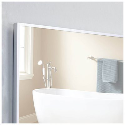 Bathroom Mirrors Eviva Sax EVMR01-30X30-MetalFrame Silver Glass Metal Aluminum Steel Iro 