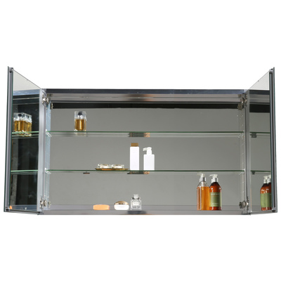 Medicine Cabinets Eviva EVMR120-48AL Aluminum Mirror 