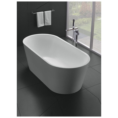 Free Standing Bath Tubs Eviva Alexa White EVTB1018-59WH Whitesnow Acrylic Chrome Faucet 