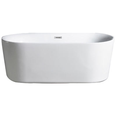 Eviva Free Standing Bath Tubs, Whitesnow, Acrylic, EVTB6205-60WH