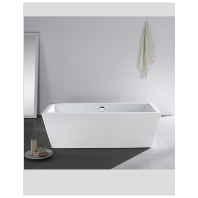 Free Standing Bath Tubs Eviva Rachel Acrylic White White EVTB6206-59WH 730699418489 Bathtubs Whitesnow Acrylic Complete Vanity Sets 