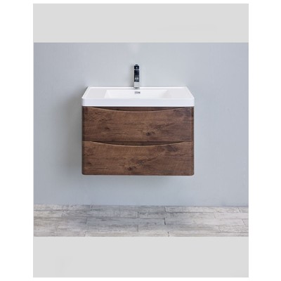 Eviva Bathroom Vanities, Under 30, Modern, Dark Brown, Wall Mount Vanities, With Top and Sink, Rosewood, Modern, Engineered Wood, bathroom Vanities, 730699416348, EVVN760-30RSWD-WM