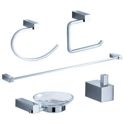 Bathroom Accessory Sets Fresca Ottimo Brushed Nickel FAC0400 818234011927 Complete Vanity Sets 