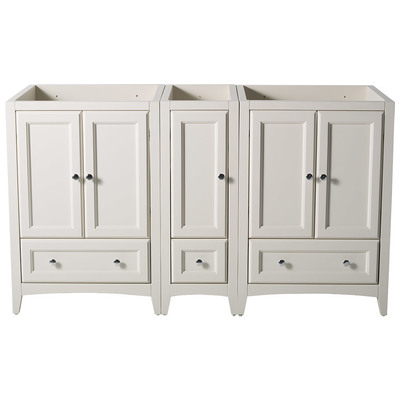 Fresca Bathroom Vanities, Double Sink Vanities, 50-70, Traditional, White, Cabinets Only, Traditional, 817386021709, FCB20-241224AW