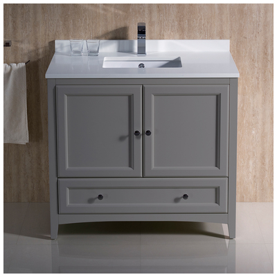 Bathroom Vanities Fresca Bari Gray FCB2036GR-CWH-U 817386028654 30-40 Gray Cabinets Only 25 
