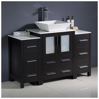 Bathroom Vanities Fresca Bari Espresso Combos FCB62-122412ES-CWH-V 818234019824 40-50 Modern Dark Brown With Top and Sink 25 