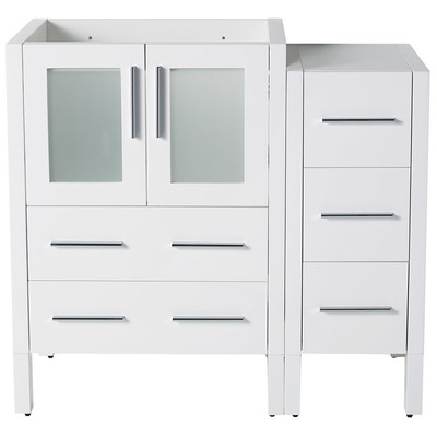 Fresca Bathroom Vanities, 30-40, Modern, White, Cabinets Only, Modern, 817386022324, FCB62-2412WH