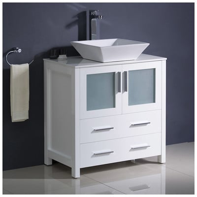 Bathroom Vanities Fresca Bari White Combos FCB6230WH-CWH-V 817386020528 Under 30 Modern White With Top and Sink 25 