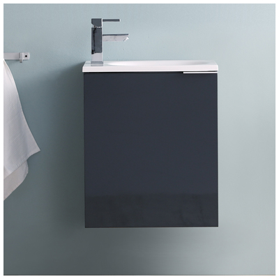 Bathroom Vanities Fresca Senza Dark Slate Gray FCB8003GG-I 817386026803 Under 30 Wall Mount Vanities 25 