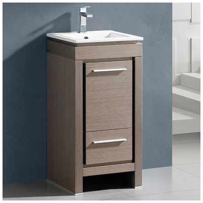 Bathroom Vanities Fresca Trieste Gray Oak Combos FCB8118GO-I 817386021297 Under 30 Modern Gray With Top and Sink 25 
