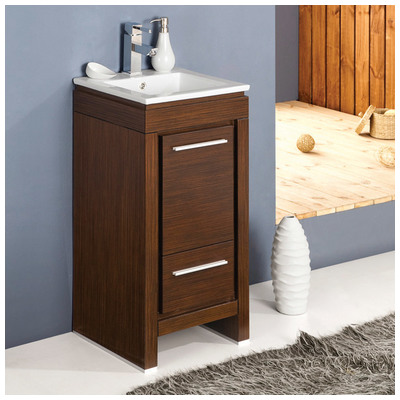 Fresca Bathroom Vanities, Under 30, Modern, Dark Brown, With Top and Sink, Modern, Combos, 817386021303, FCB8118WG-I