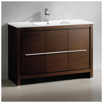 Fresca Bathroom Vanities, 40-50, Modern, Dark Brown, With Top and Sink, Modern, Combos, 817386021488, FCB8148WG-I
