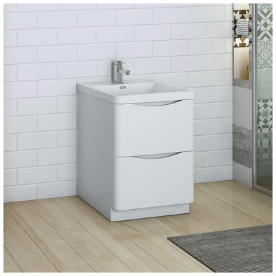 Bathroom Vanities Fresca Senza Glossy White FCB9124WH-I 810001203252 White 25 