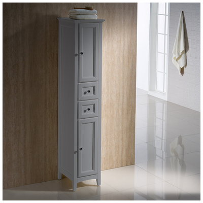 Storage Cabinets Fresca Oxford Gray FST2060GR 817386029385 GrayGrey Bathroom Linen Wood Natural Ash Natural Oak C Gray 