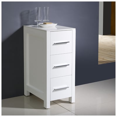 Storage Cabinets Fresca Torino White FST6212WH 818234015611 Whitesnow Bathroom Linen White White Complete Vanity Sets 