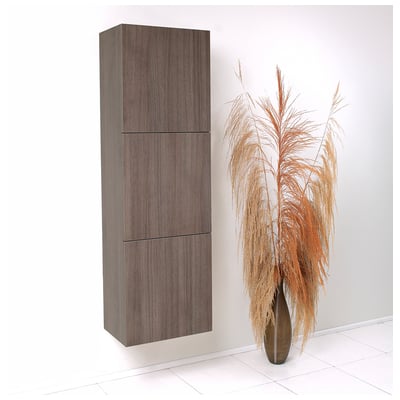 Storage Cabinets Fresca Senza Gray Oak FST8090GO 818234013068 GrayGrey Bathroom Linen Gray Complete Vanity Sets 