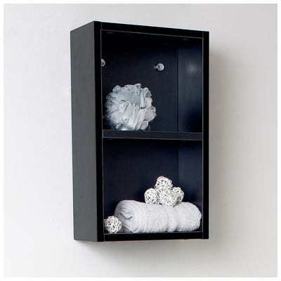 Storage Cabinets Fresca Senza Black FST8092BW 818234013150 Blackebony Bathroom Linen Black Black Complete Vanity Sets 