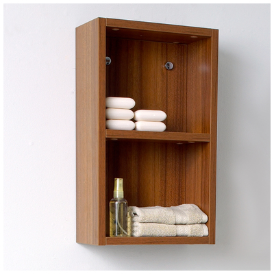 Storage Cabinets Fresca Senza Teak FST8092TK 818234013181 Bathroom Linen Brown Teak Light Brown Complete Vanity Sets 