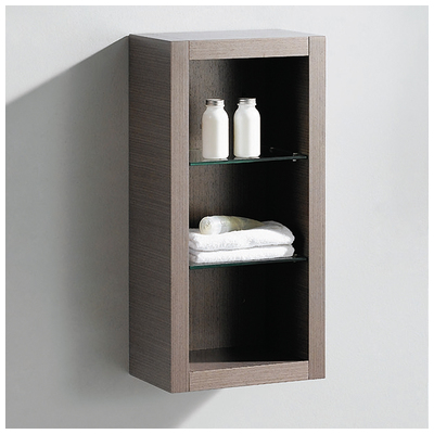 Storage Cabinets Fresca Trieste Gray Oak FST8130GO 818234015628 GrayGrey Bathroom Linen Gray Complete Vanity Sets 