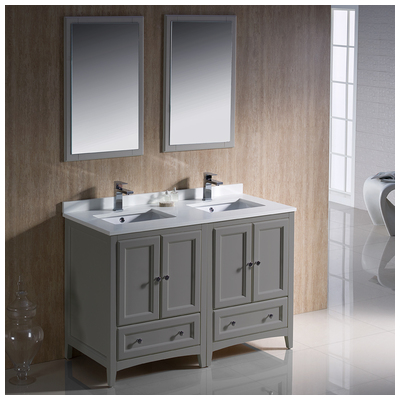 Fresca Bathroom Vanities, Double Sink Vanities, 40-50, Gray, Cabinets Only, 817386028425, FVN20-2424GR