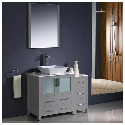 Bathroom Vanities Fresca Bari Gray FVN62-3012GR-VSL 817386028869 40-50 Gray 25 