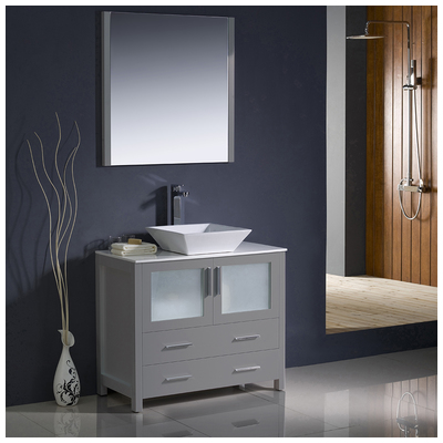 Bathroom Vanities Fresca Bari Gray FVN6236GR-VSL 817386028944 30-40 Gray 25 