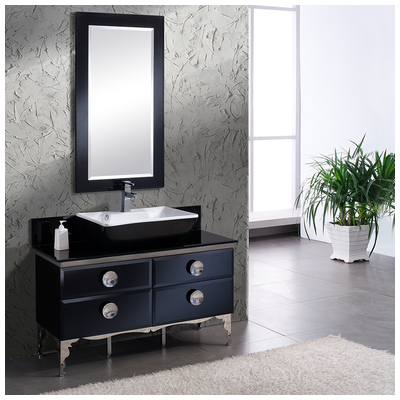 Bathroom Vanities Fresca Moselle Black Vanity Ensembles FVN7714BL 818234015758 40-50 Modern Black Complete Vanity Sets 25 