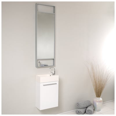 Fresca Bathroom Vanities, Under 30, Modern, White, Complete Vanity Sets, Modern, Vanity Ensembles, 818234014768, FVN8002WH
