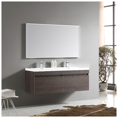 Fresca Bathroom Vanities, Double Sink Vanities, 50-70, Modern, Gray, Complete Vanity Sets, Modern, Vanity Ensembles, 818234010654, FVN8040GO