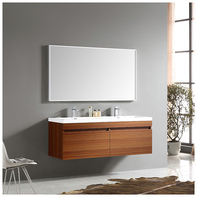 Fresca Bathroom Vanities, Double Sink Vanities, 50-70, Modern, Light Brown, Complete Vanity Sets, Modern, Vanity Ensembles, 818234010661, FVN8040TK