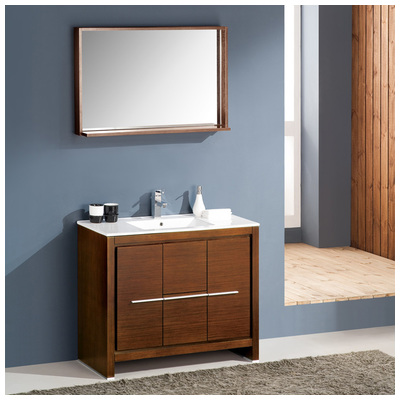 Fresca Bathroom Vanities, 30-40, Modern, Dark Brown, Complete Vanity Sets, Modern, Vanity Ensembles, 818234010937, FVN8140WG