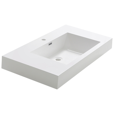 Vanity tops Fresca Senza White FVS8005WH 817386027794 Whitesnow Countertop Modern Carrara White Grey White Whi 