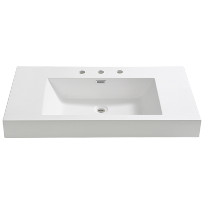 Fresca Vanity tops, Whitesnow, Countertop, Contemporary, Carrara White, Grey, White,White, 818234018360, FVS8090WH