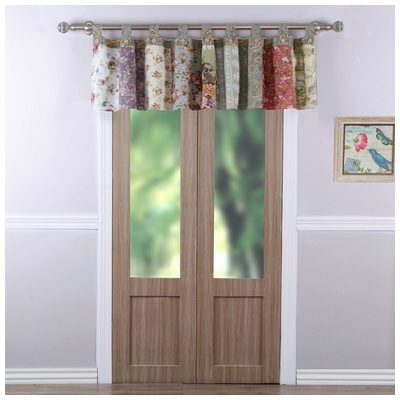 Drapes and Window Treatments Greenland Home Fashions Blooming Prairie 100% Cotton Multi Multi GL-0809CV1 636047296610 Window Rod Pocket Tab Top 100% Cotton face 100% polyest Multi Multi 