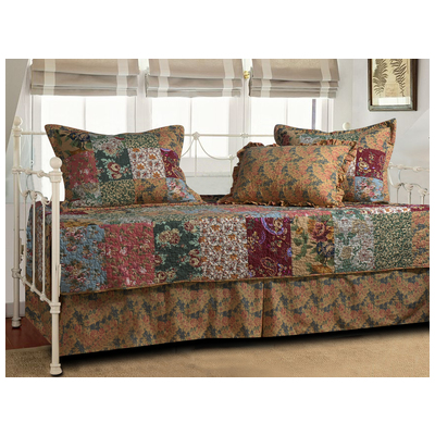 Comforters Greenland Home Fashions Antique Chic 100% Cotton Multi GL-0911AD 636047281401 Daybed Set Daybed Floral Cotton 