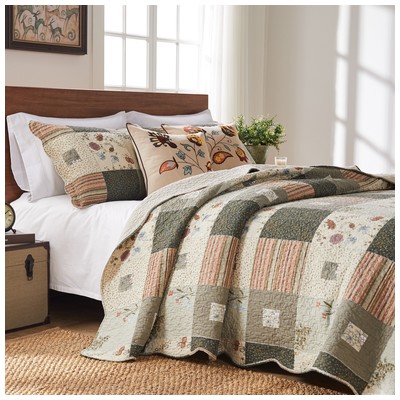 Greenland Home Fashions Quilts-Bedspreads and Coverlets, Multi, Full,DoubleKing,Queen,Twin, Cotton, Multi, 5-Piece Full/Queen, 100% Cotton, exclusive of pillow inserts, Bonus Set, 636047285560, GL-1010GBSQ