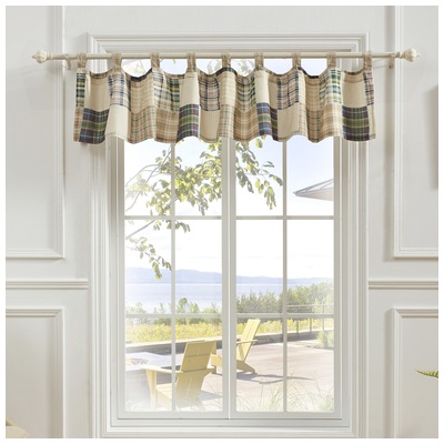Drapes and Window Treatments Greenland Home Fashions Oxford 100% brushed microfiber polyes Multi Multi GL-1304EWV 636047407801 Window 100% brushed microfiber polyes Liner Multi Multi 